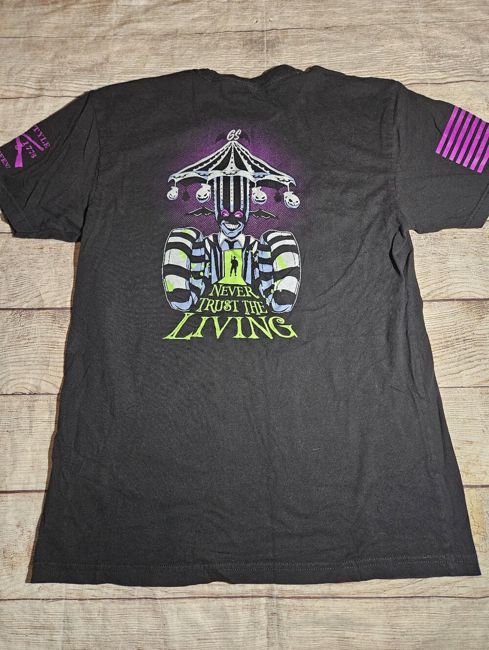Grunt Style Beetlejuice never trust the living graphic tee shirt